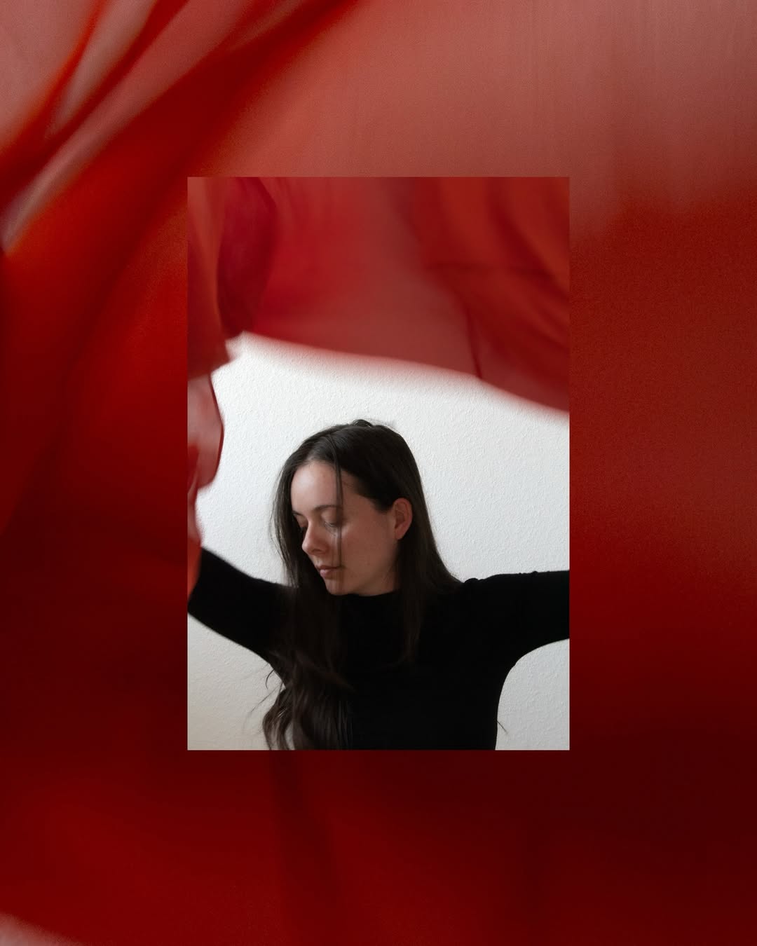 Self-portrait — behind the red